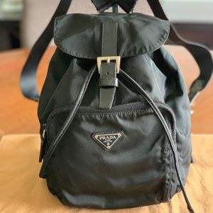 Prada nylon black mini backpack
